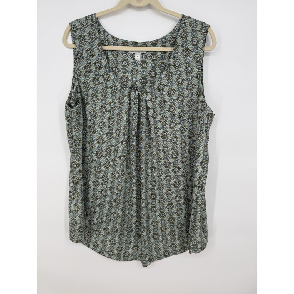 Dress Barn Pleated Front Tank Top 2X